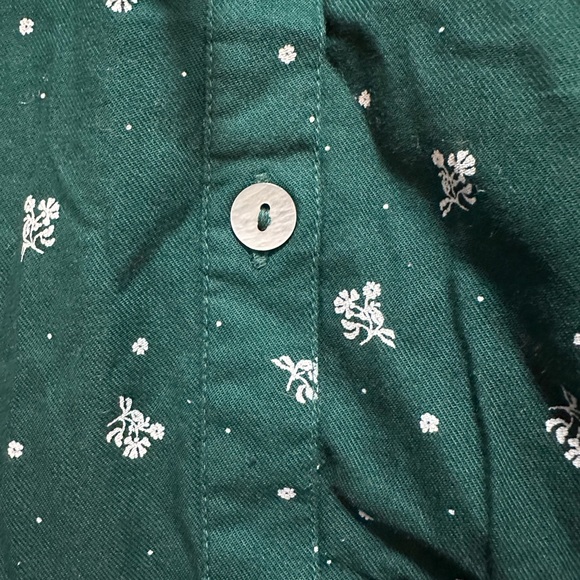 NEW Rachel Ashwell SMALL Green Floral 2 pc Cotton Pajamas and Hair Bow Set - Picture 8 of 9